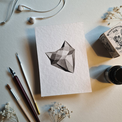 Original Ink Zeichnungen - Crystal Cat