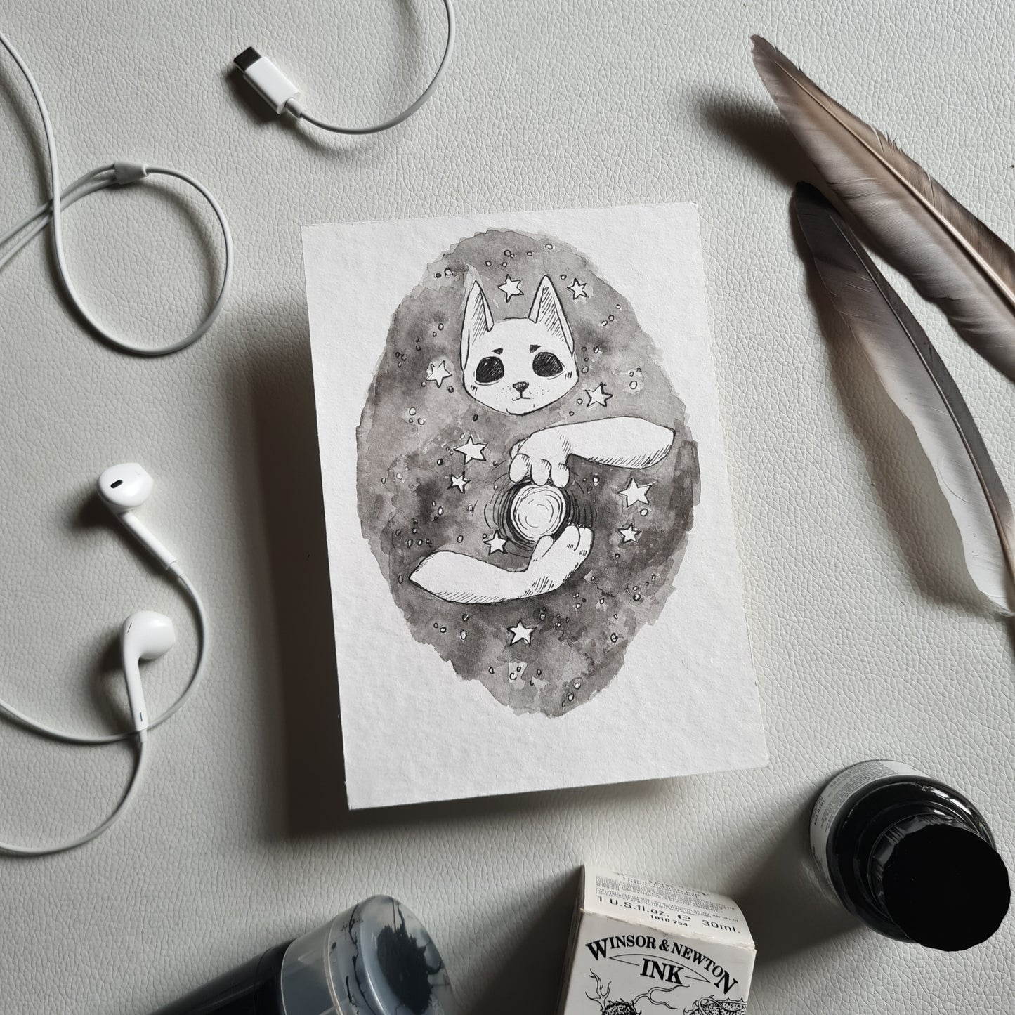 Original Ink Zeichnungen - Universum