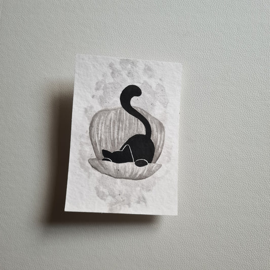 Original Ink Zeichnungen - Pearl Kitten