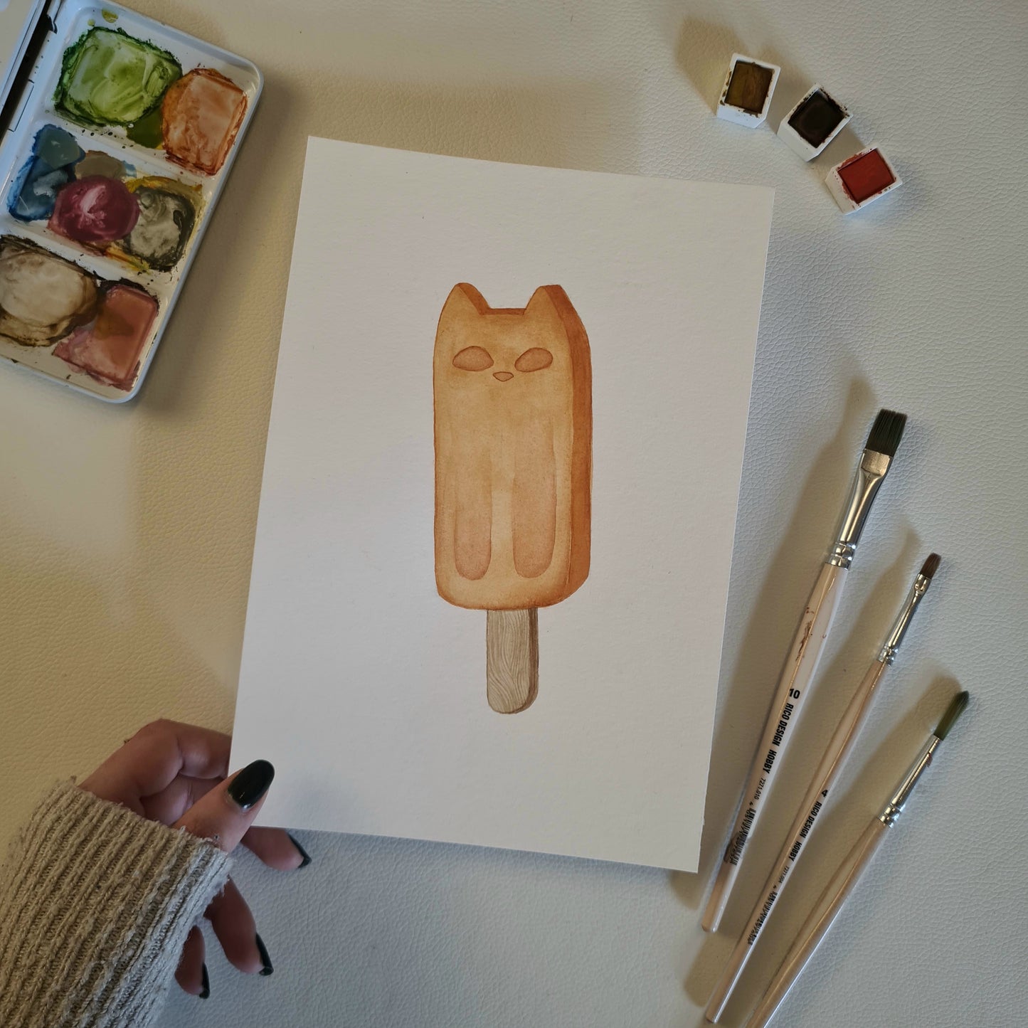 Original Aquarell - MiezEis