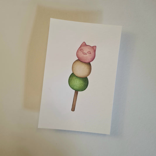 Original Aquarell - Hanamiau Dango