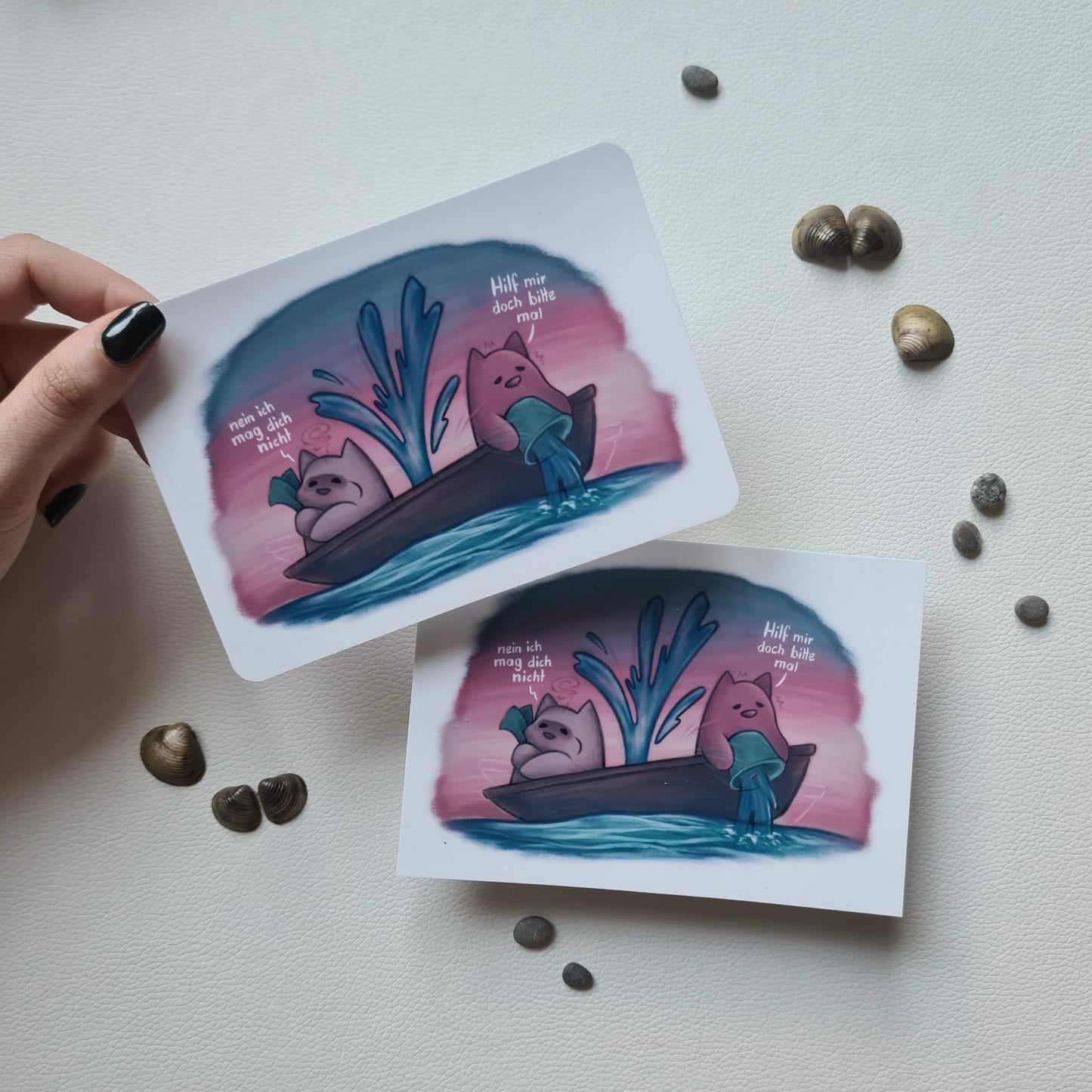 Kunstdruck - in einem Boot