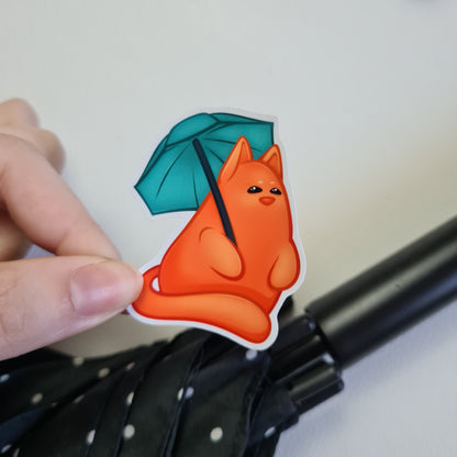 Bloob Katze Sticker -  Sommerregen