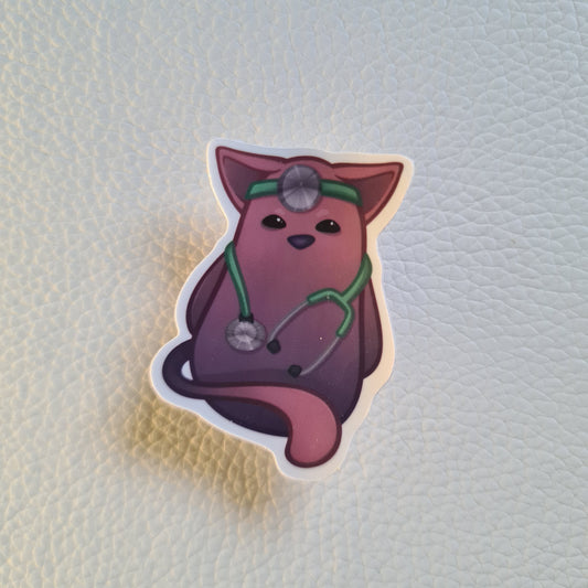 Bloob Katze Sticker - Arzt
