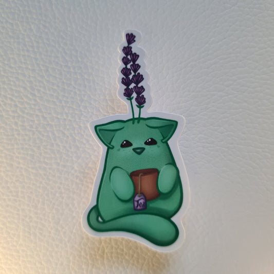 Bloob Katze Sticker -  Lavendel