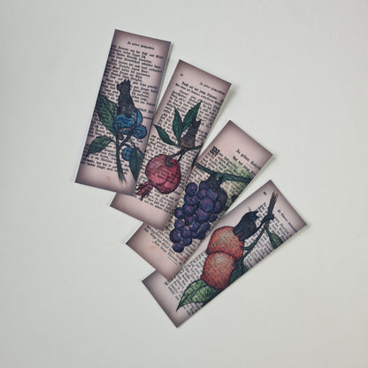 Lesezeichen Set - Aquarellfrucht Katzen