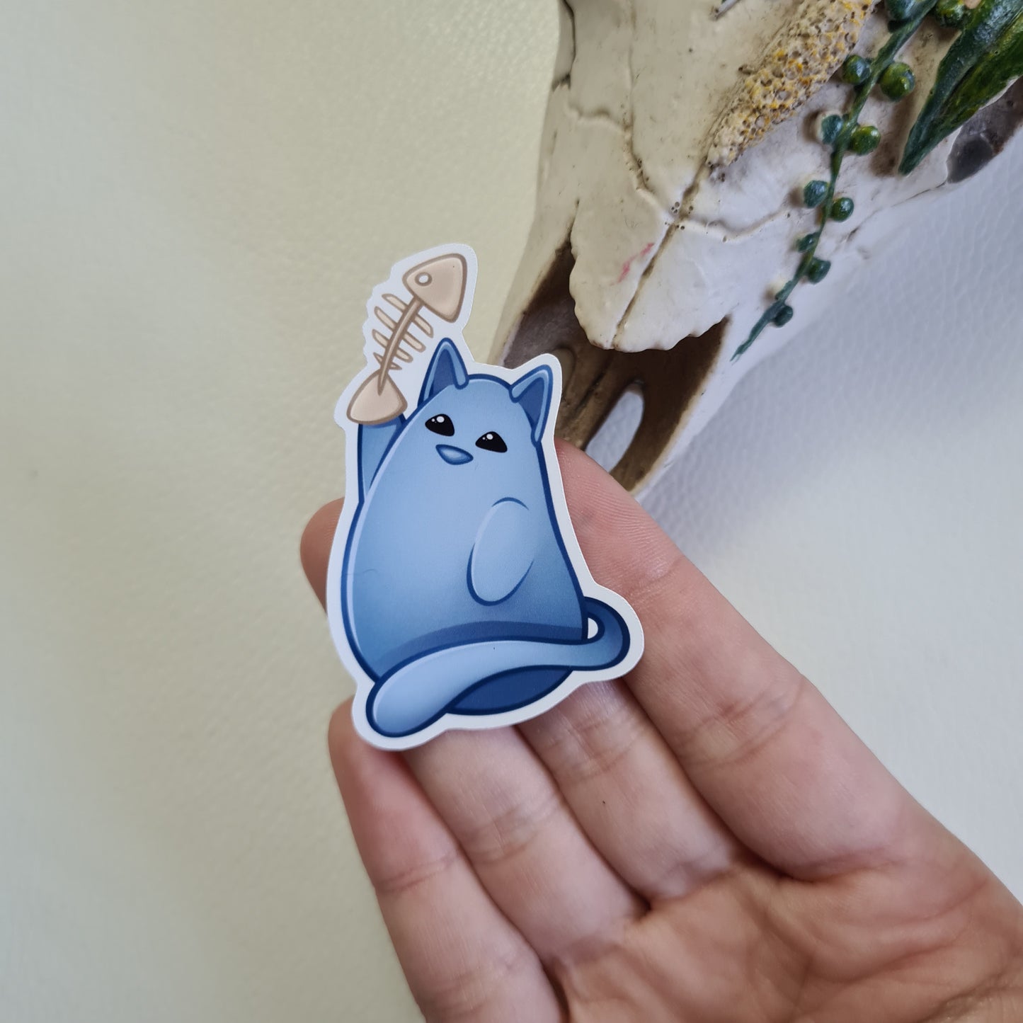 Bloob Katze Sticker - Fischgräten Sammler