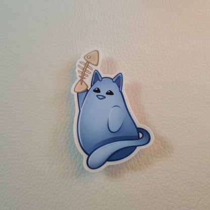 Bloob Katze Sticker - Fischgräten Sammler