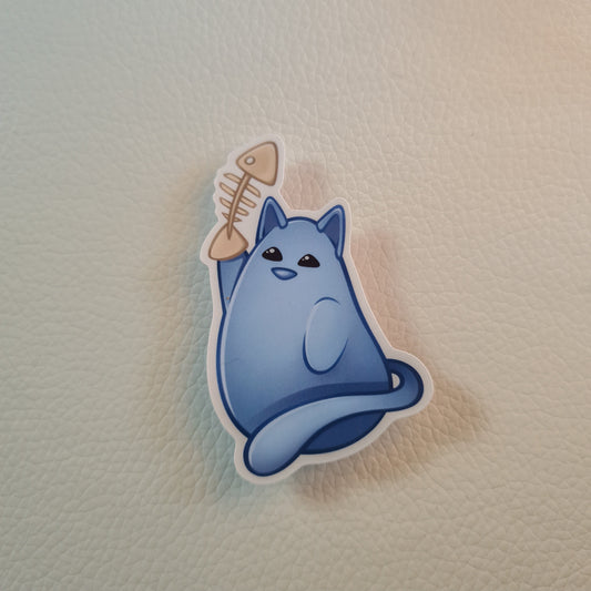 Bloob Katze Sticker - Fischgräten Sammler